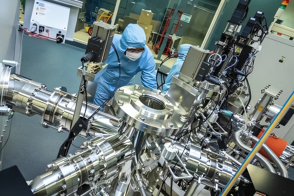 Laboratorio de ingeniería con equipos de alta precisión