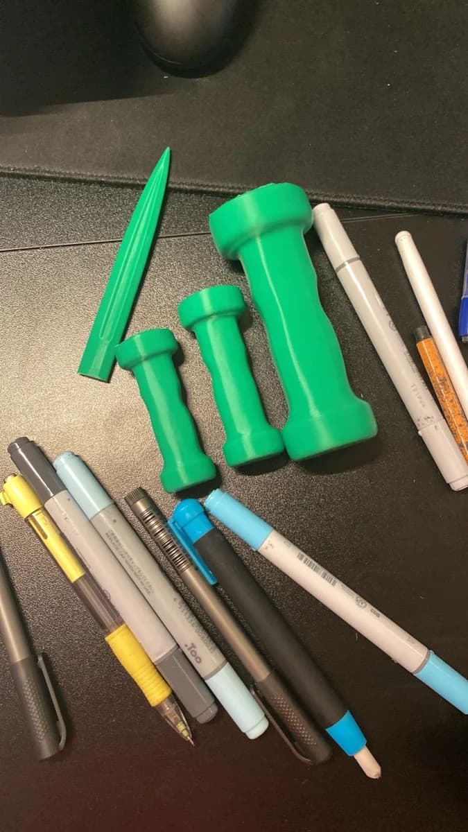 Conjunto de útiles impresos en 3D